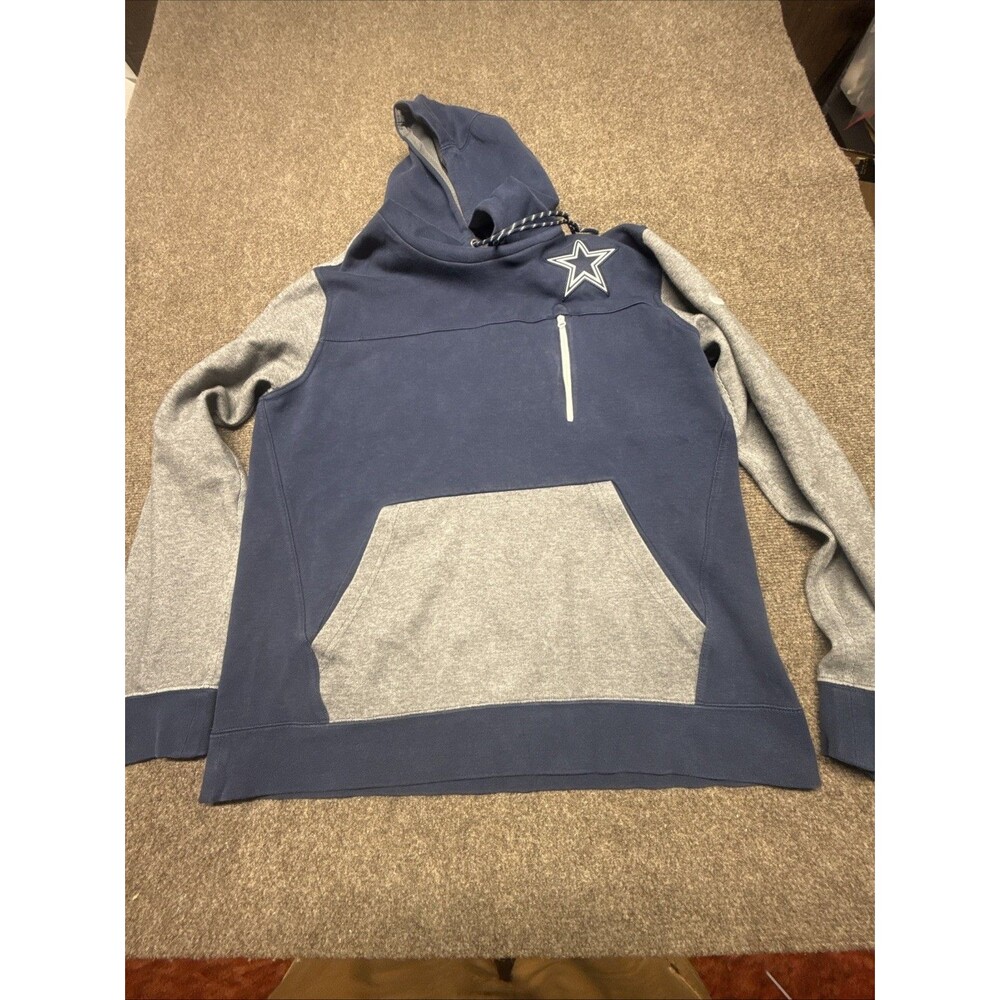 Nike Team Apparel Dallas Cowboys Mens Size L Gray Blue Hoodie- Excellent Cond